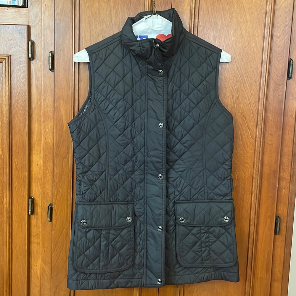 Peter Millar Womens Size S Black Quilted Vest Never Worn